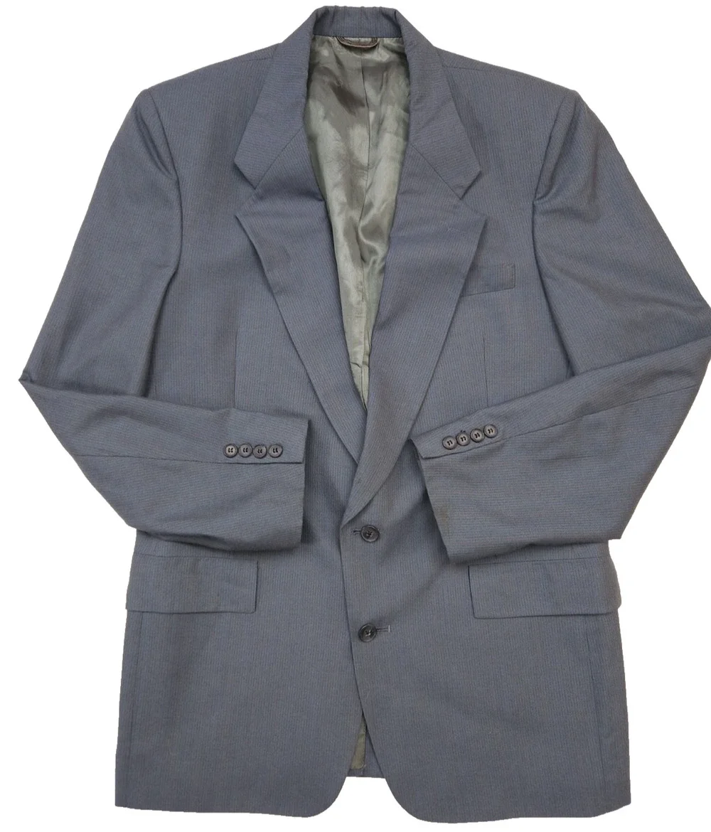 Vintage Christian Dior Monsieur Blazer men's 44r NO SIZE TAG Blue USA Tailored